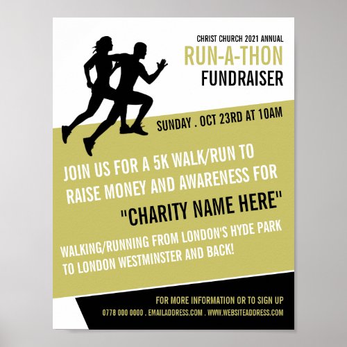 Runner Silhouette Charity Run_Walk_a_Thon Event Poster