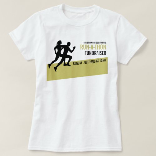 Runner Silhouette Charity Run_Walk_a_Thon Event T_Shirt