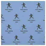 Runner Sports Pattern - custom text - any color Fabric
