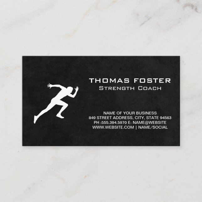 Runner | Strength Fitness Business Card (Front)