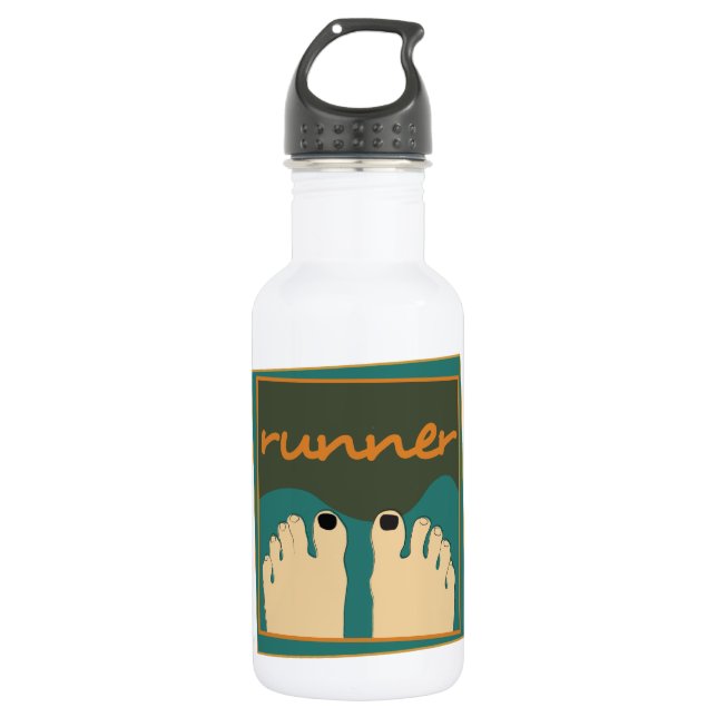 Runner Toes Water Bottle (Front)