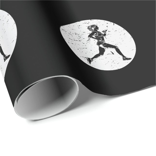 Runner trained for the next long distance wrapping paper (Roll Corner)