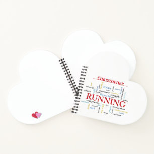 Runner with Words Personalized Notebook