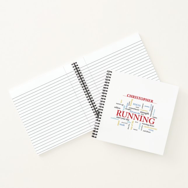 Runner with Words Personalized Notebook (Inside)