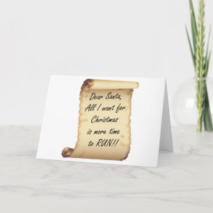 RunnerChick Dear Santa Holiday Card