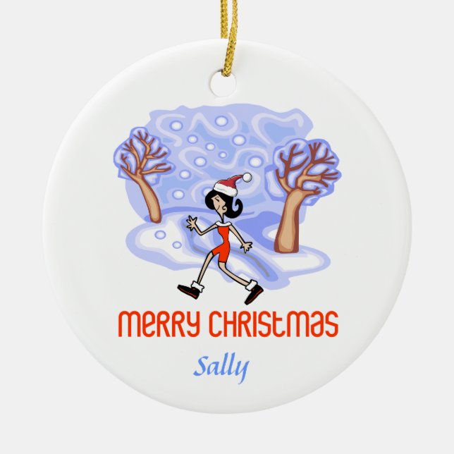 RunnerChick Personalized Ornament (Front)