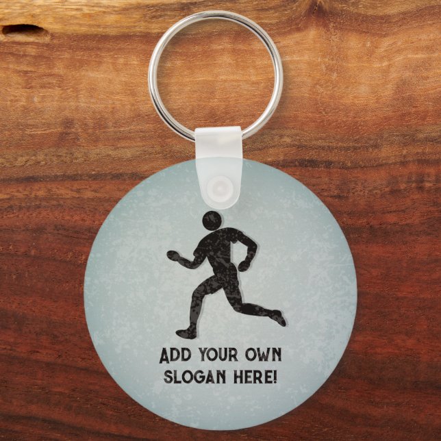 Runners and sport events - own text both sides keychain (Front)
