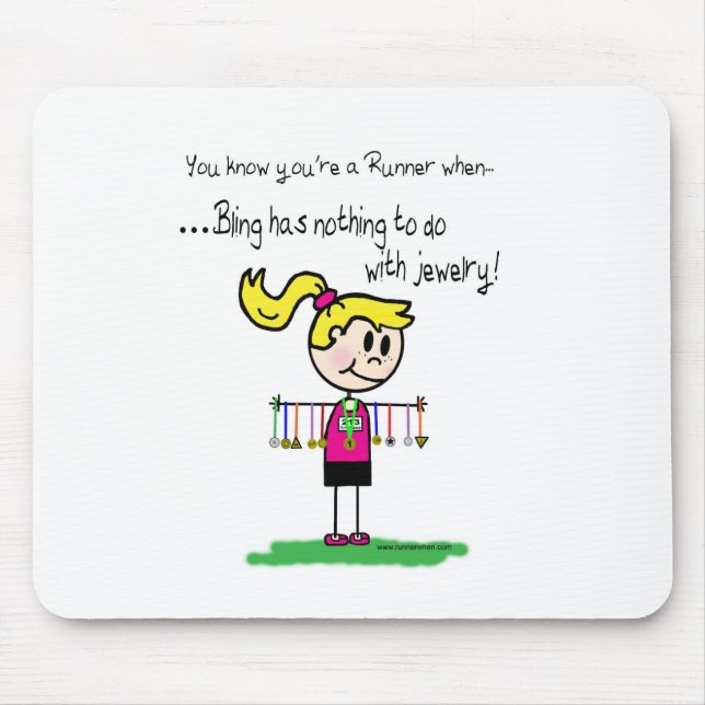 Runner's Bling Mouse Pad (Front)