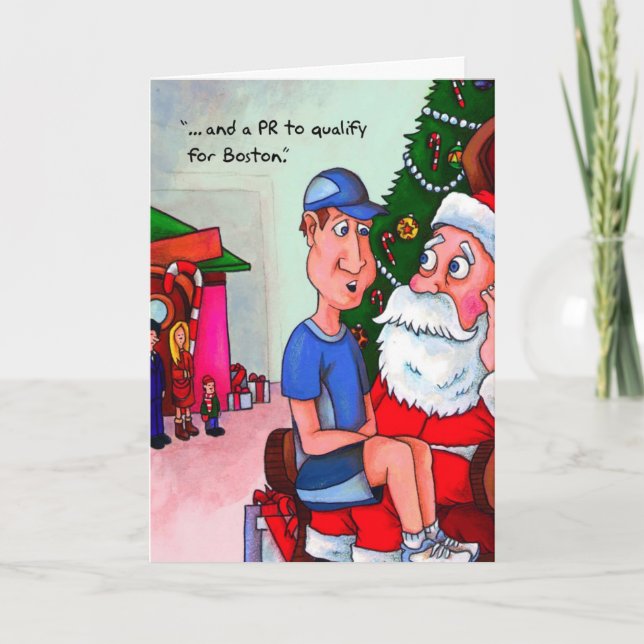 Runner's Christmas Card - Santa's Lap (Front)