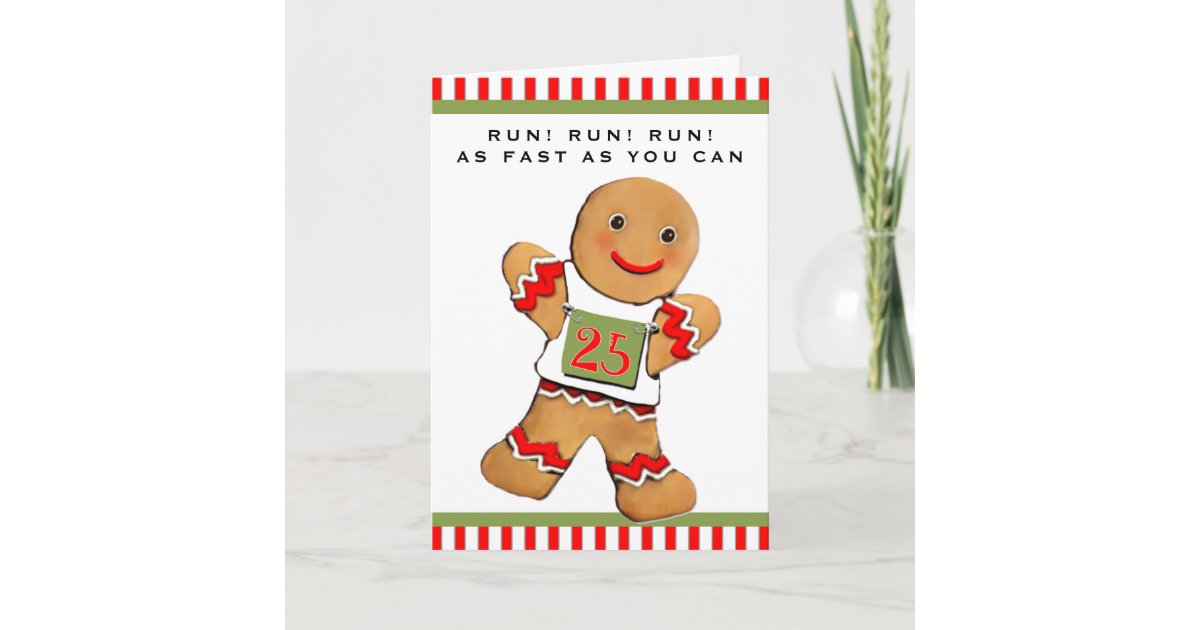 Runners Christmas Holiday Card | Zazzle