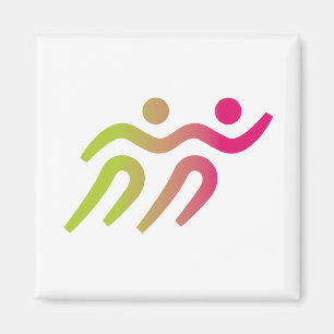 Runners cool illustration magnet