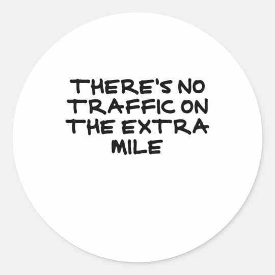 Runner's Extra Mile (strong black) Classic Round Sticker