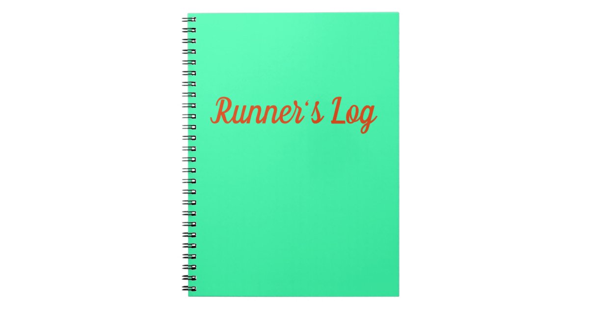 Runner's Log Running Notebook Blue Spiral Journal Zazzle