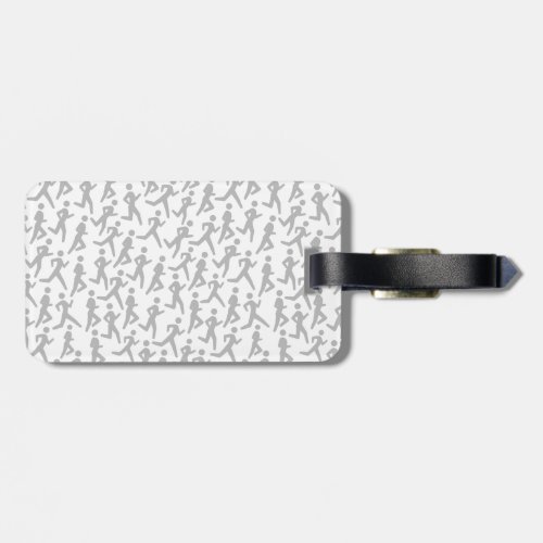 Runners pattern luggage tag