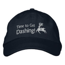 Runner's Time to Get Dashing Reindeer Icon / Emoji Embroidered Baseball Cap
