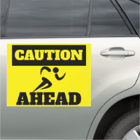 Runners warning | Caution magnetic signs