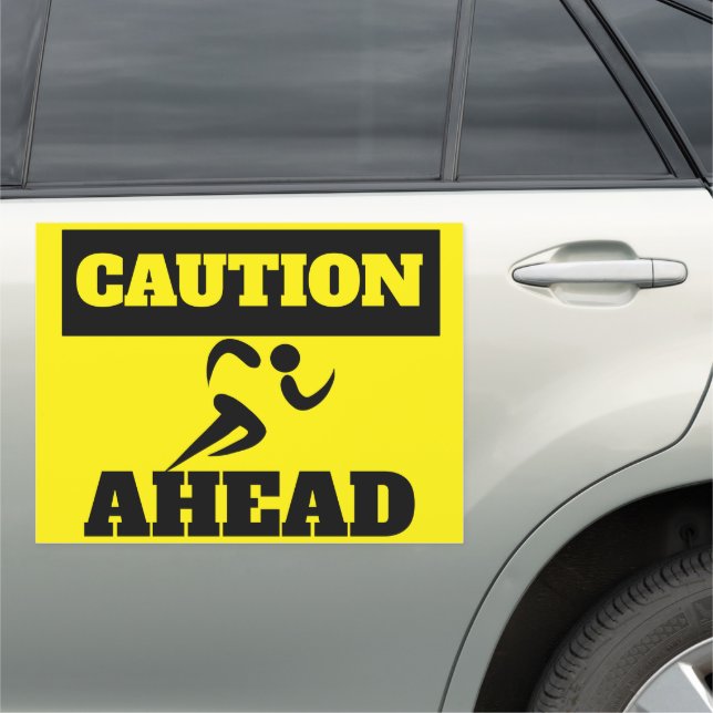 Runners warning | Caution magnetic signs (In Situ)