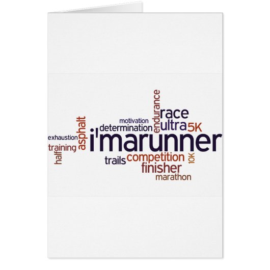 Runner's Words Card (Front)