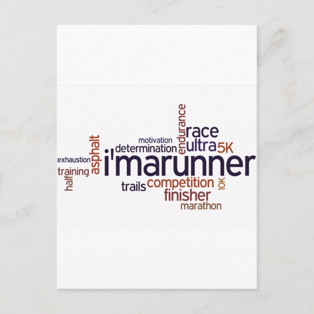 Runner's Words Postcard (Front)