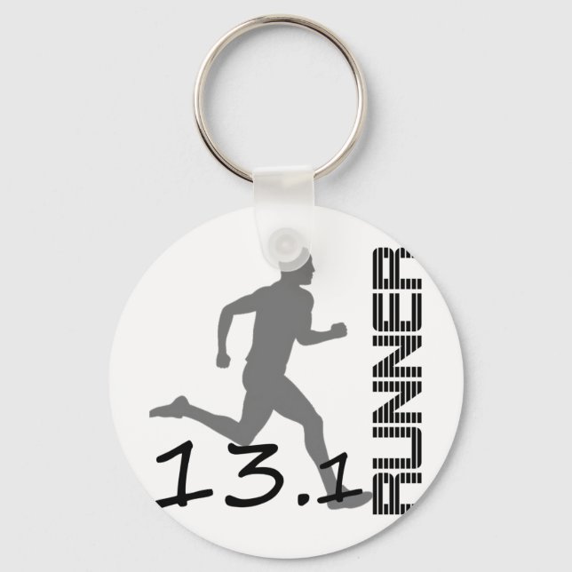 Runners Zone Half Marathon gifts and apparel Keychain (Front)