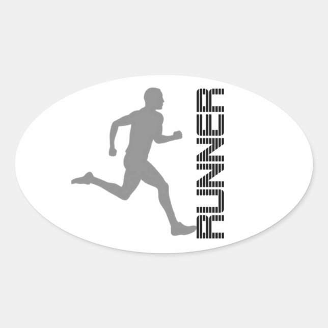 Runners Zone Oval Sticker (Front)
