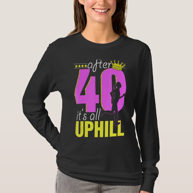 Running  40 Years Old 40th Birthday T-Shirt (Front)