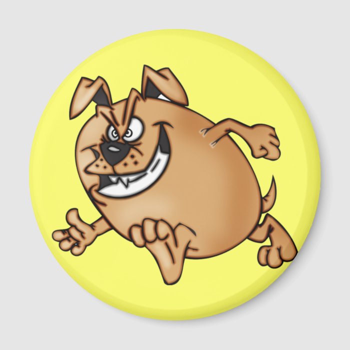 Running a Race Cartoon Dog Refrigerator Magnets