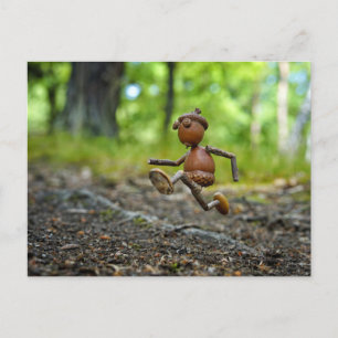 Running Acorn Elf - sport  Postcard