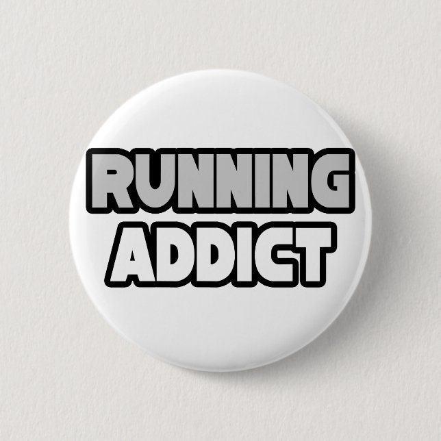 Running Addict Pinback Button (Front)
