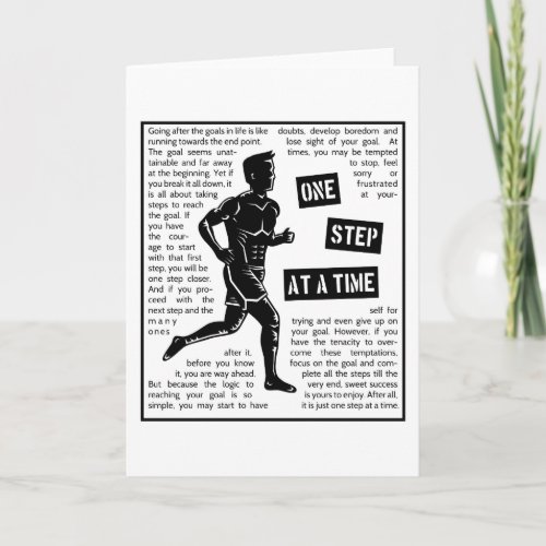 Running After Goals Motivational Greeting Card