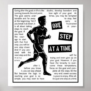 Running After Goals Motivational Wall Decor
