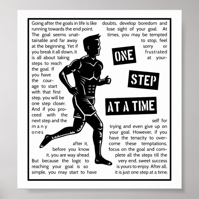 Running After Goals Motivational Wall Decor (Front)