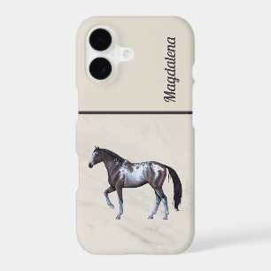 Running Appaloosa Western horse Custome Text - iPhone 17 Case