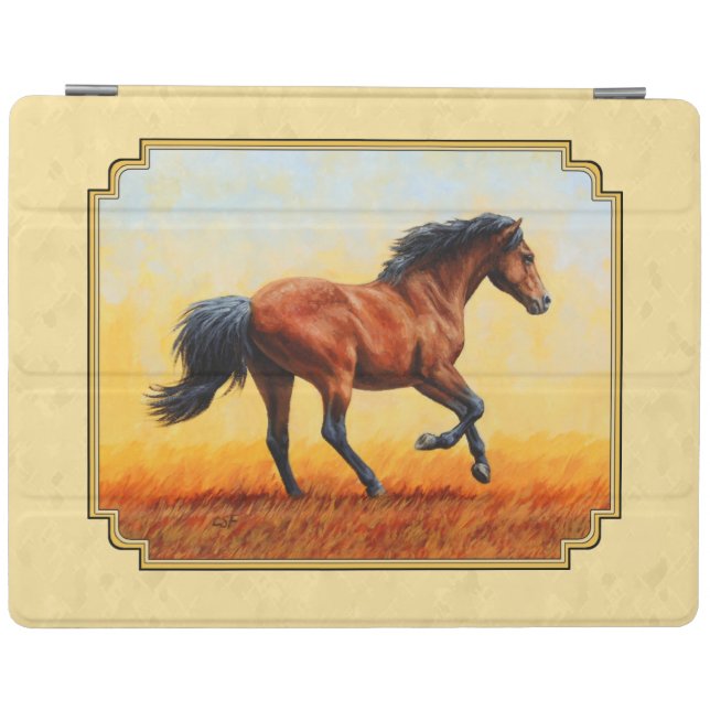 Running Bay Horse Yellow iPad Smart Cover (Horizontal)