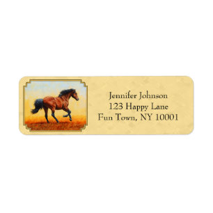 Running Bay Horse Yellow Label