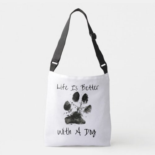 Running Bernese Mountain Dog _ Dogs _ Comic _ Pois Crossbody Bag