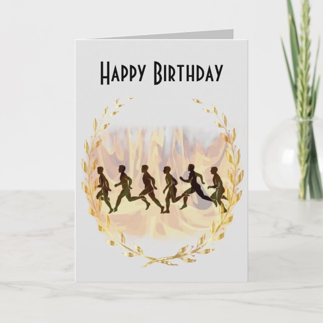 Running Birthday Card (Front)