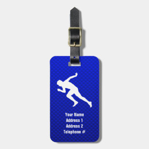Running; Blue Luggage Tag