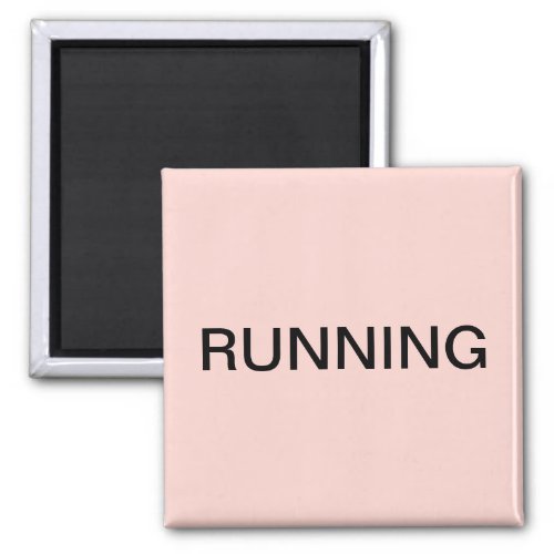Running blush pink dishwasher magnet