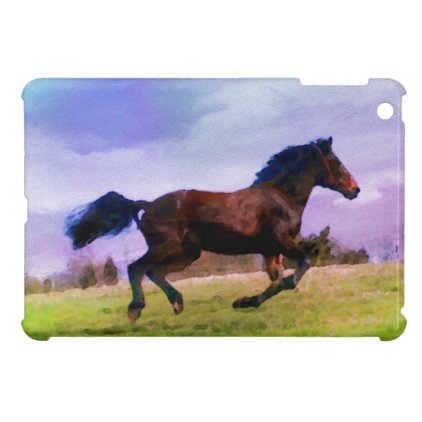 Running Brown Horse Pony Foal Western Equestrian iPad Mini Covers