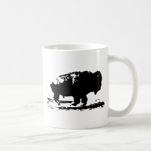 Running Buffalo Bison Pop Art Coffee Mug