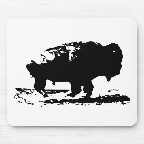 Running Buffalo Bison Pop Art Mouse Pad