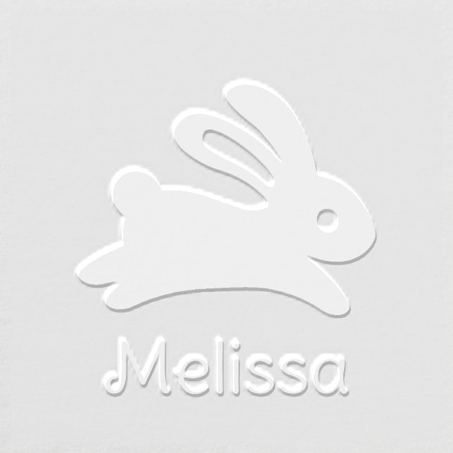 Running Bunny Rabbit Custom Name Embosser (Design)
