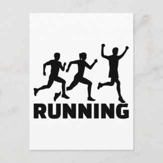 Running champion postcard