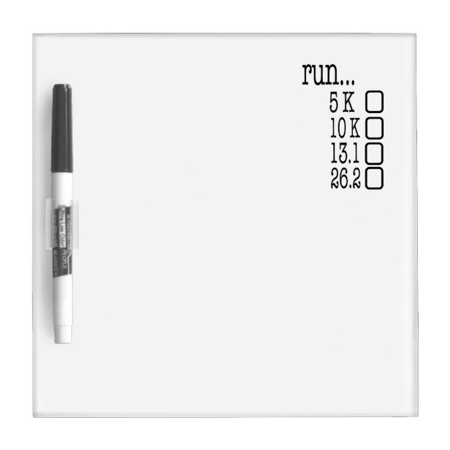 Running Checklist Dry Erase Board (Front)