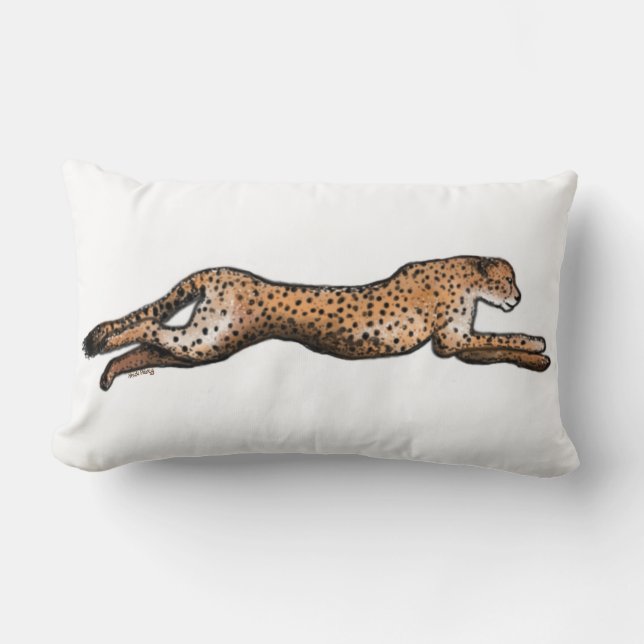 Running Cheetah Art Cushion (Front)