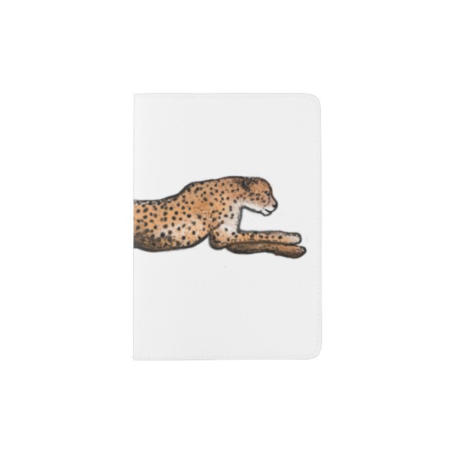 Running Cheetah Art Passport Holder (Front)