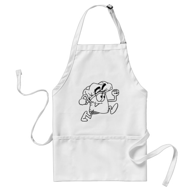 Running Chef Hat Adult Apron (Front)