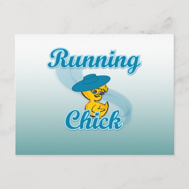 Running Chick #3 Postcard (Front)