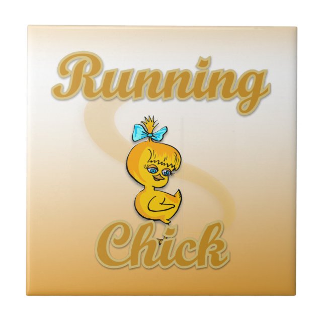 Running Chick Ceramic Tile (Front)